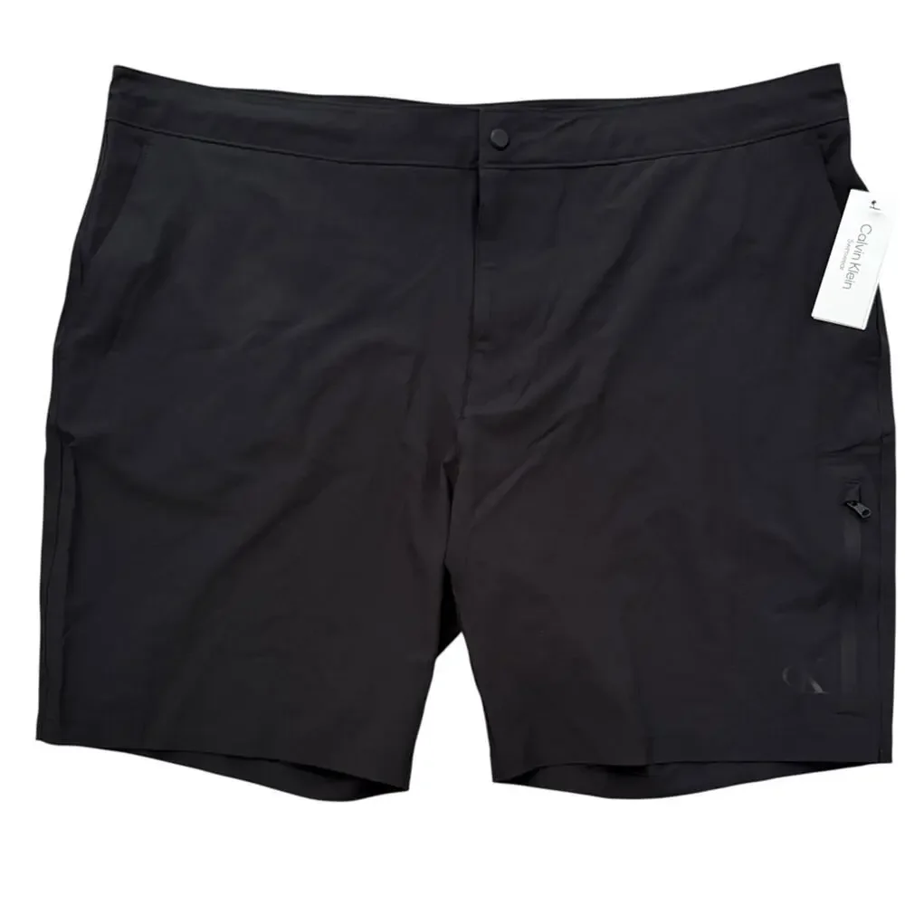 Calvin Klein Hybrid Shorts Swim Black Swimwear Size XXL Stretch UPF Quick Dry